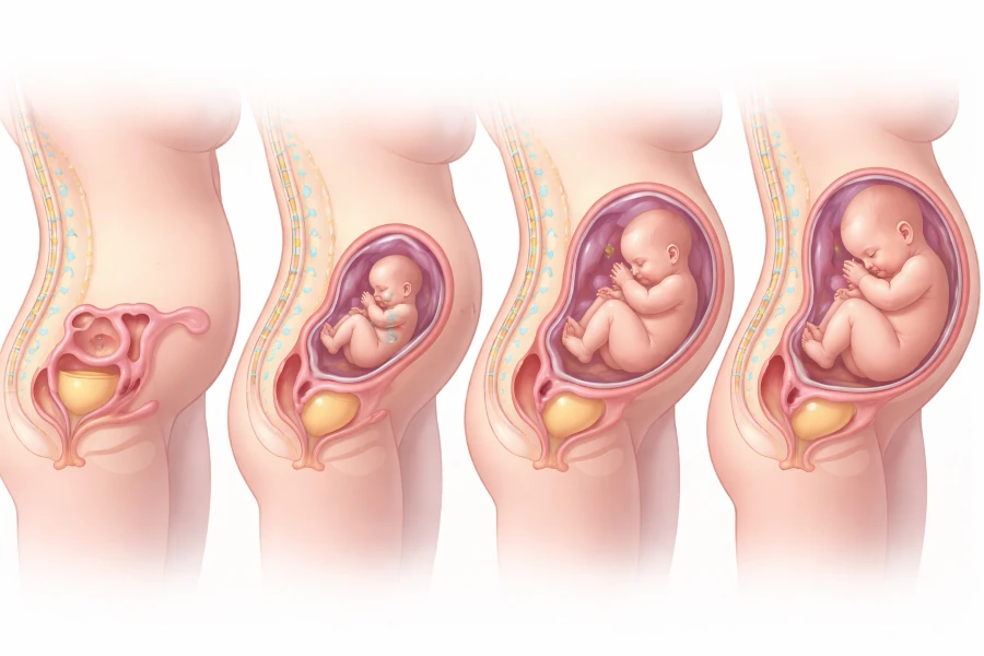 groei baarmoeder tijdens zwangerschap